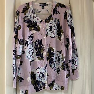 Purple Floral Cardigan